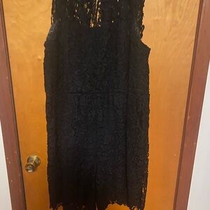 Eloquii Black Lace Midi Dress